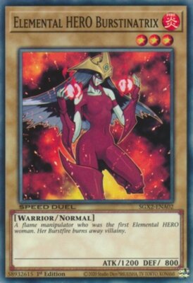 Yugioh! Elemental HERO Burstinatrix - SGX2-ENA02 - Common - 1st Edition Near Min-image