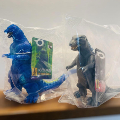 GODZILLA THE ART Limited 1991 COIN PARKING DELIVERY ver. & 1954 Set Figure-image