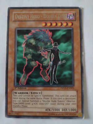Yu-Gi-Oh - Destiny Hero-Double Dude - DP05-EN005 - Rare - 1st Edition lp-image