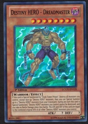 Yugioh Destiny HERO - Dreadmaster LCGX-EN125 Super Rare 1st Ed -LP-image