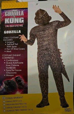 Godzilla Child Costume, Unisex, Size Lg (10-12), Godzilla x Kong, The New Empire-image