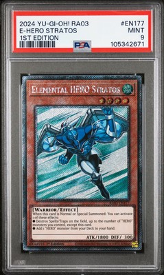 2024 YU-GI-OH! RA03-QUARTER CENTURY BONANZA 1ST ED ELEMENTAL HERO STRATOS PSA 9-image