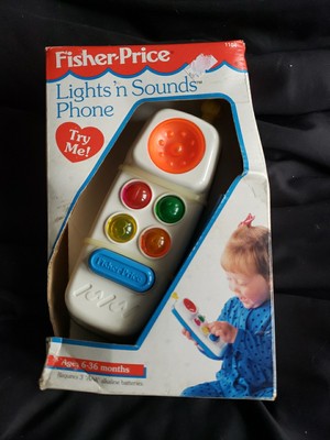 New in Box Vintage 1993 Fisher Price Lights And Sound Phone Light's 'n Sounds-image