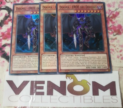 3x (M/NM) *ITALIAN* Destiny HERO - Dogma DESO-EN011 Super Rare 1st Edition-image