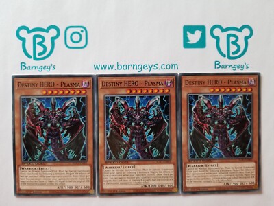 3 Destiny HERO - Plasma,PLAYSET,SGX1,1st Edition,Common,Yugioh,Barngey's,Singles-image