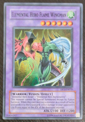 Yu Gi Oh! Elemental Hero Flame Wingman - DP1-EN010 - Super Rare ENGLISH #1-image