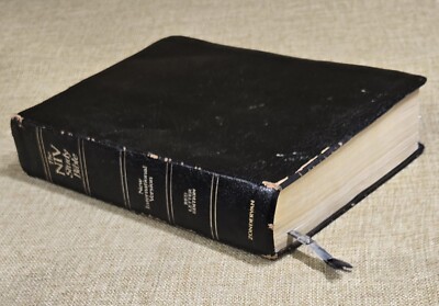 The NIV Study Bible Red Letter Edition 1985 Zondervan Bonded Leather-image