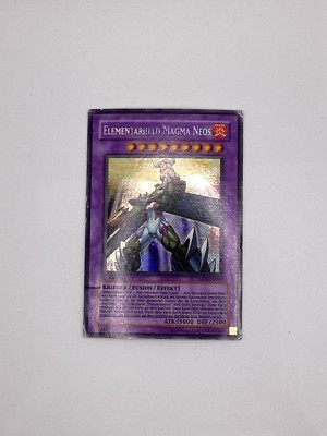 Yugioh Elemental Hero Magma Neos - TAEV-EN043 - Secret Rare - 1st Ed - Damaged-image