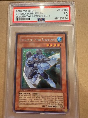 YuGiOh! Elemental Hero Bubbleman EHC1 PSA 5-image