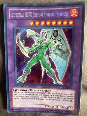 SECRET RARE Elemental HERO Shining Phoenix Enforcer LCGX-EN139 Yugioh Holo-image
