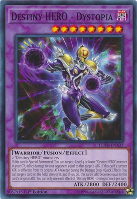 1x (LP) Destiny HERO - Dystopia - LEHD-ENA33 - Common - 1st Edition  YuGiOh-image
