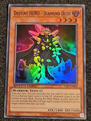 YU-GI-OH! Destiny HERO - Diamond Dude  STP5 - EN008 Super Rare  Speed Duel NM-image
