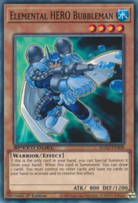 Yugioh! Elemental HERO Bubbleman - SGX2-ENA08 - Common - 1st Edition Near Mint, -image