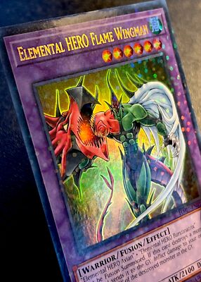 Elemental Hero Flame Wingman HAC1-EN019 NM Ultra Rare 1st Edition YuGiOh Card!-image