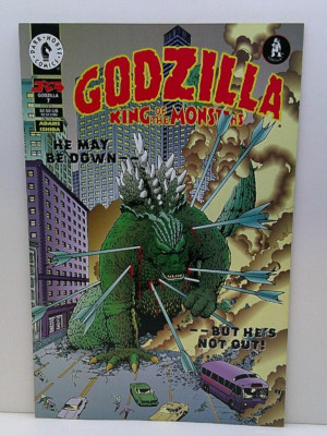 GODZILLA KING OF THE MONSTERS COMIC BOOK #7 1995 ARTHUR ADAMS COVER ART-image