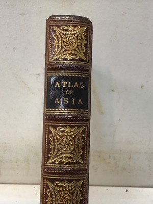 1925 Leather Atlas of Asia published in London by Robert Rivière & Son-image