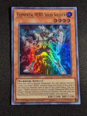 Yugioh - Elemental HERO Solid Soldier CT15-EN003 Limited Edition Ultra Rare LP-image