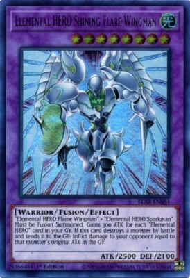 Yugioh Elemental HERO Shining Flare Wingman 1st Edition Ultra Rare NM Free Holo-image