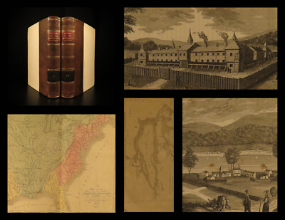 1848 Mississippi Exploration Indian Wars Color MAP Western Americana Monette-image