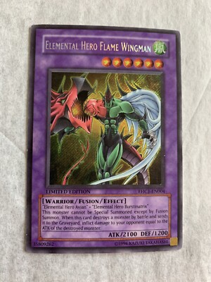 YuGiOh Trading Card Elemental Hero Flame Wingman EHC1-EN004 Limited Yu-Gi-Oh-image