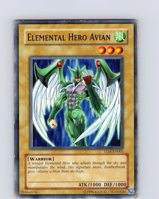 Yu-Gi-Oh TCG Elemental Hero Avian TLM-EN001 Unlimited Common Card Played MP-LP-image