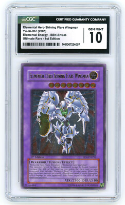 YuGiOh CGC 10 Elemental Hero Shining Flare Wingman EEN-EN036 Ultimate 1st Ed-image