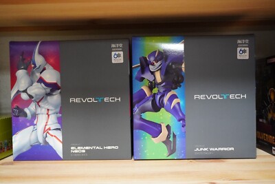 Kaiyodo Revoltech Yu-Gi-Oh! 5D's Junk Warrior & Duel Monsters GX E-Hero Neos Fig-image