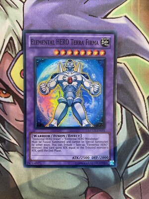 LCGX-EN075 Elemental Hero Terra Firma Super Rare Unl Edition NM Yugioh Card-image