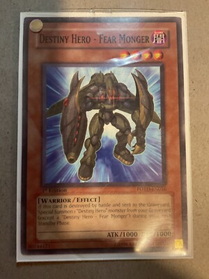 Destiny HERO - Fear Monger [1st Edition] DP05-EN009 YuGiOh Duelist Pack: Aster P-image
