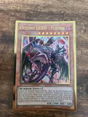 DESTINY HERO-PLASMA-YUGIOH-1ST EDITION PREMIUM GOLD RARE-MGED-EN007-image