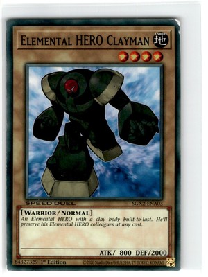Yu-Gi-Oh! Speed Duel Elemental Hero Clayman Common SGX2-ENA03 Heavily Played 1st-image