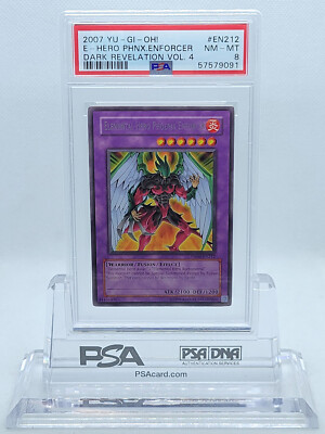YUGIOH DR04-EN212 ELEMENTAL HERO PHOENIX ENFORCER RARE PSA 8 NM-MT #57579091-image