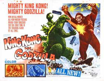 King Kong Vs Godzilla Poster 05 A4 10x8 Photo Print-image