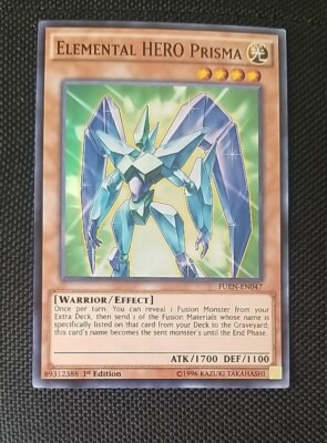 Yugioh Elemental HERO Prisma FUEN-EN047 Super Rare 1st Ed NM-image