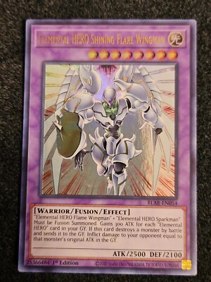 1x Elemental HERO Shining Flare Wingman - BLAR-EN054 - Ultra Rare - 1st Ed NM-image
