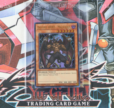YuGiOh Destiny HERO - Malicious BLC1-EN030 1st Edition Gold Ultra Rare-image