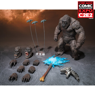 2022 SDCC/C2E2  MONSTER ARTS: KING KONG FIGURE NIB PLUS FREE BLUE BLAST GODZILLA-image