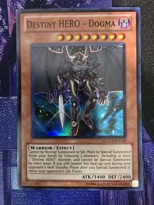 YUGIOH DESTINY HERO DOGMA LCGX-EN128 SUPER UNLIMITED EDITION NM-image