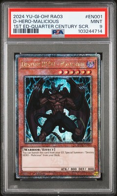 2024 YU-GI-OH! RA03-QUARTER CENTURY BONANZA DESTINY HERO - MALICIOUS PSA 9-image