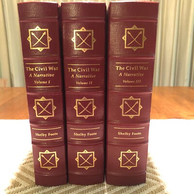 EASTON PRESS  CIVIL WAR NARRATIVE  Shelby Foote  3 Vols.  **1st Signed Editiion-image
