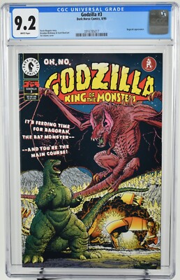 Godzilla #3 CGC 9.2 (1995) Bagorah Appearance Art Adams Cover Dark Horse Comics-image