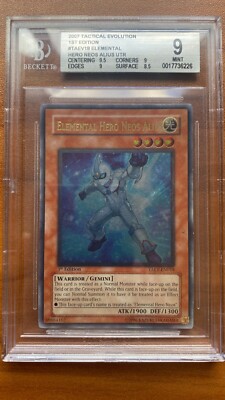 YuGiOh Elemental Hero Neos Alius TAEV-EN018 1st Edition Ultimate Rare BGS 9 PSA-image