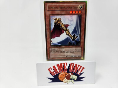 YuGiOh Elemental Hero Captain Gold GLD2-EN025 Gold Series Limited Edition LP-image