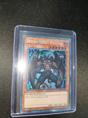 RA03-EN001 Destiny HERO - Malicious Secret Rare 1st Ed YuGiOh-image