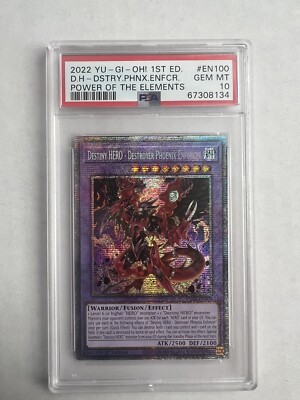 Yu-Gi-Oh TCG Destiny Hero Destroyer Phoenix Enforcer Starlight EN100 PSA 10-image