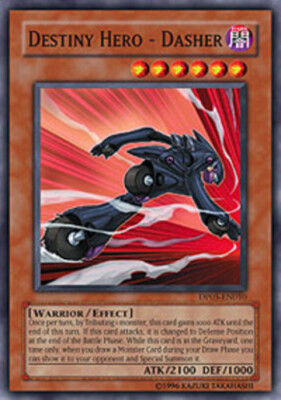 Yugioh! LP Destiny Hero - Dasher - DP05-EN010 - Common - 1st Edition Lightly Pla-image