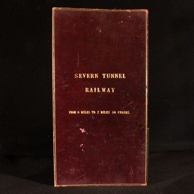 c1890 Severn Tunnel Railway Great Western Railway Folding Map Very Scarce-image