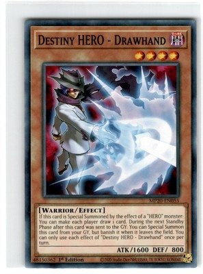 Yu-Gi-Oh! Destiny Hero Drawhand Common MP20-EN055 Moderately Played 1st Edition-image