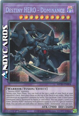 DESTINY HERO - DOMINANCE • Secret-Prismatic • MP20 EN064 • 1Ed • Yugioh!-image