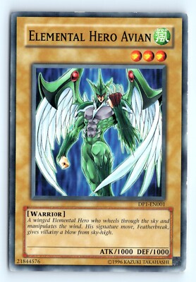 Yu-Gi-Uh Elemental Hero Avian #DP1-EN001 Duelist Pack 1: Jaden Yuki tcg LP-image